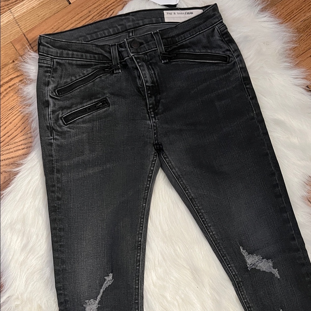 rag & bone Charcoal Skinny Jeans
